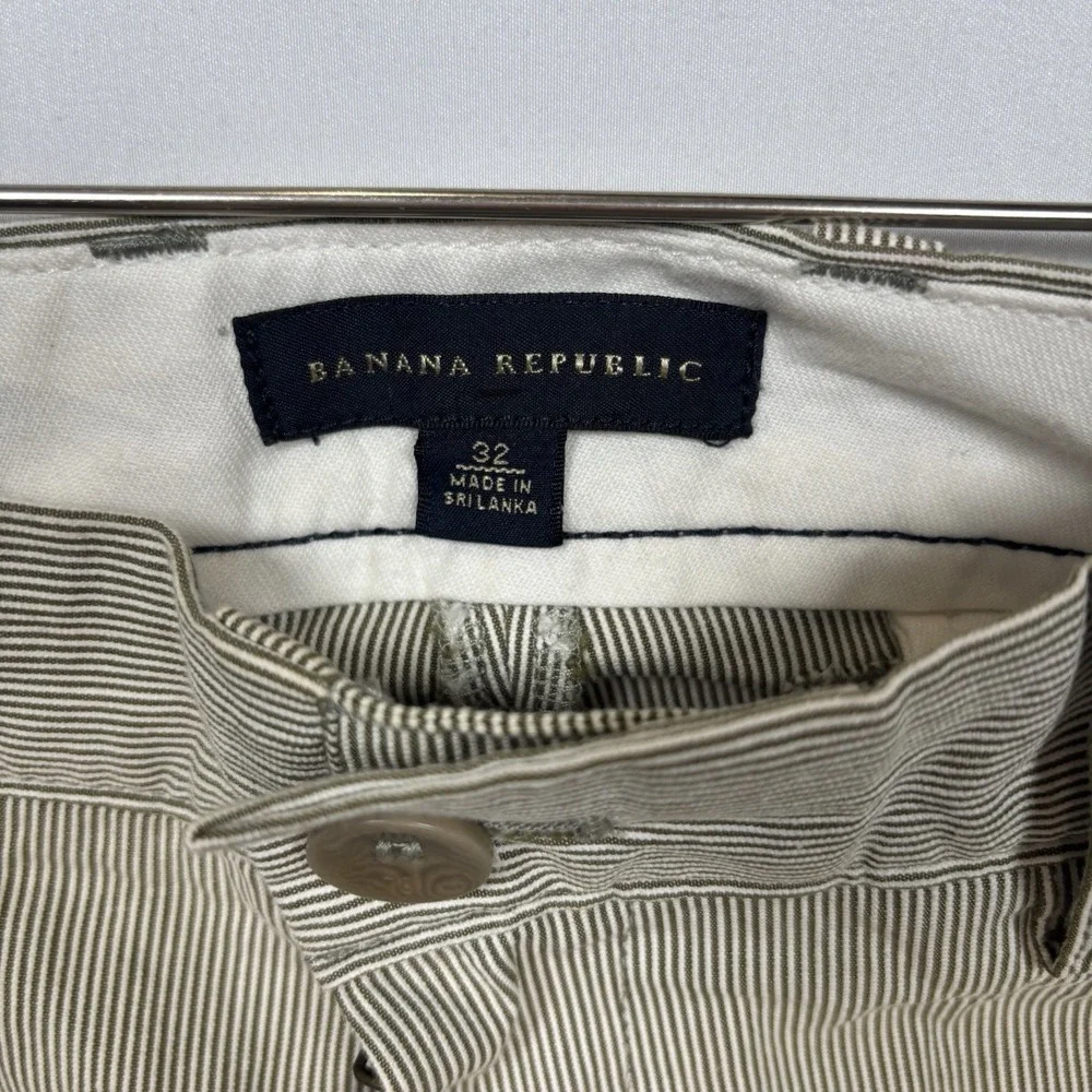 Banana‎ Republic Flat Front Mens Pinstriped 32  #1015